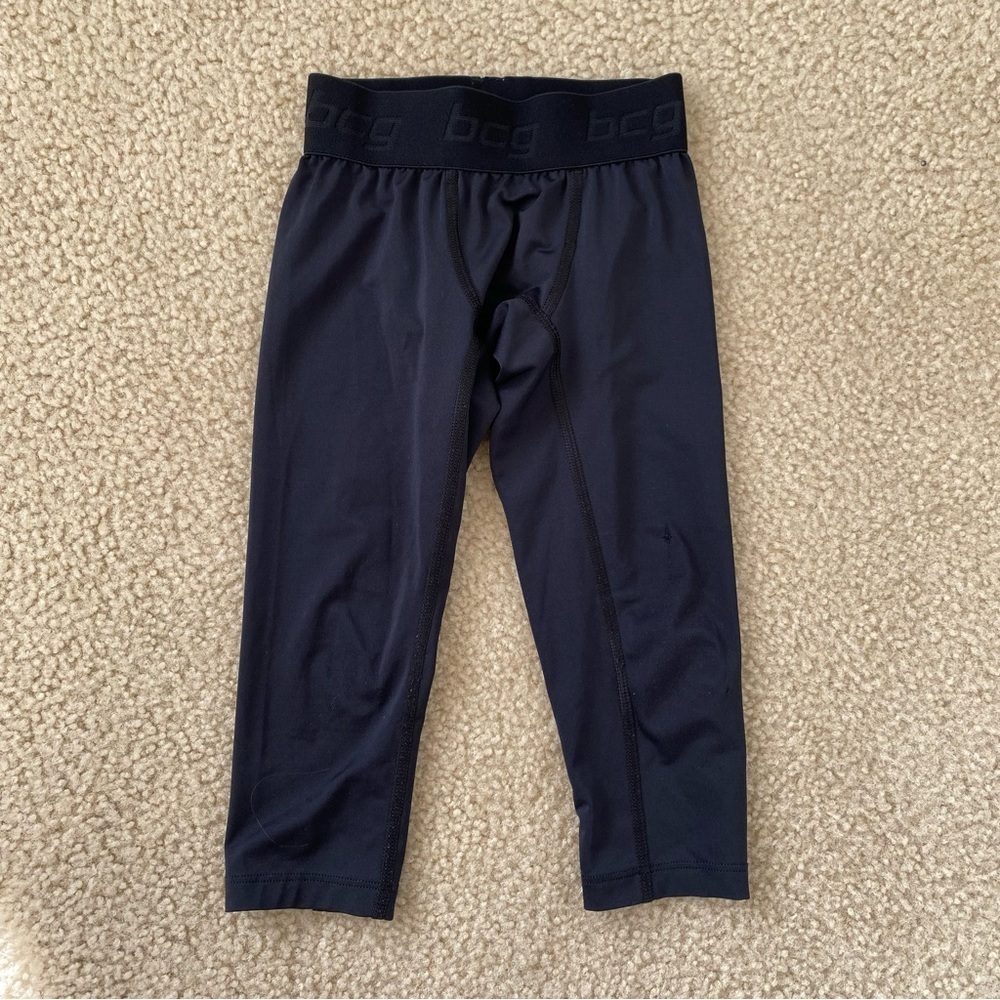 BCG Little Boys Black Athletic Leggings Size XS 6-7